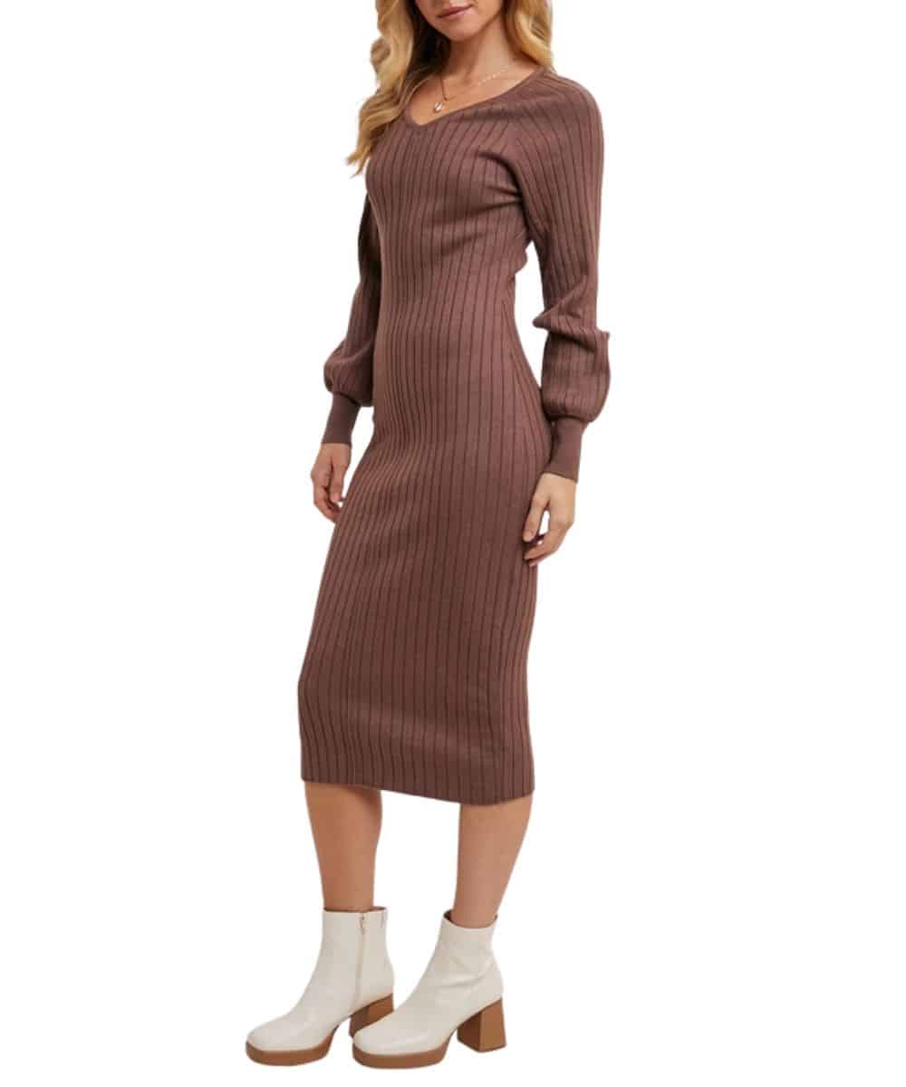 Bluivy Women's Sweater Midi Dress - Image 3