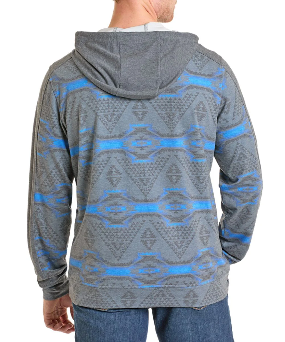 Rock & Roll Cowboy Men's Aztec Performance Hoodie - Image 2