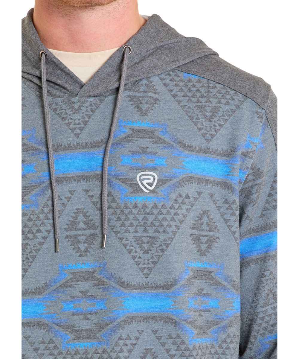 Rock & Roll Cowboy Men's Aztec Performance Hoodie - Image 3