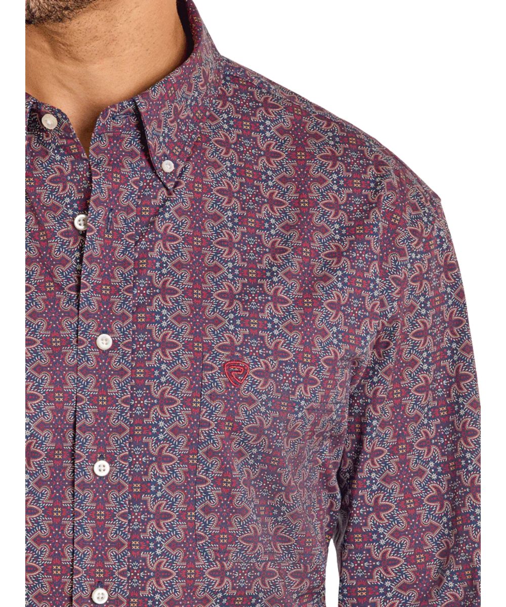 Rock & Roll Cowboy Men's ReFlex Button Down Shirt - Image 3