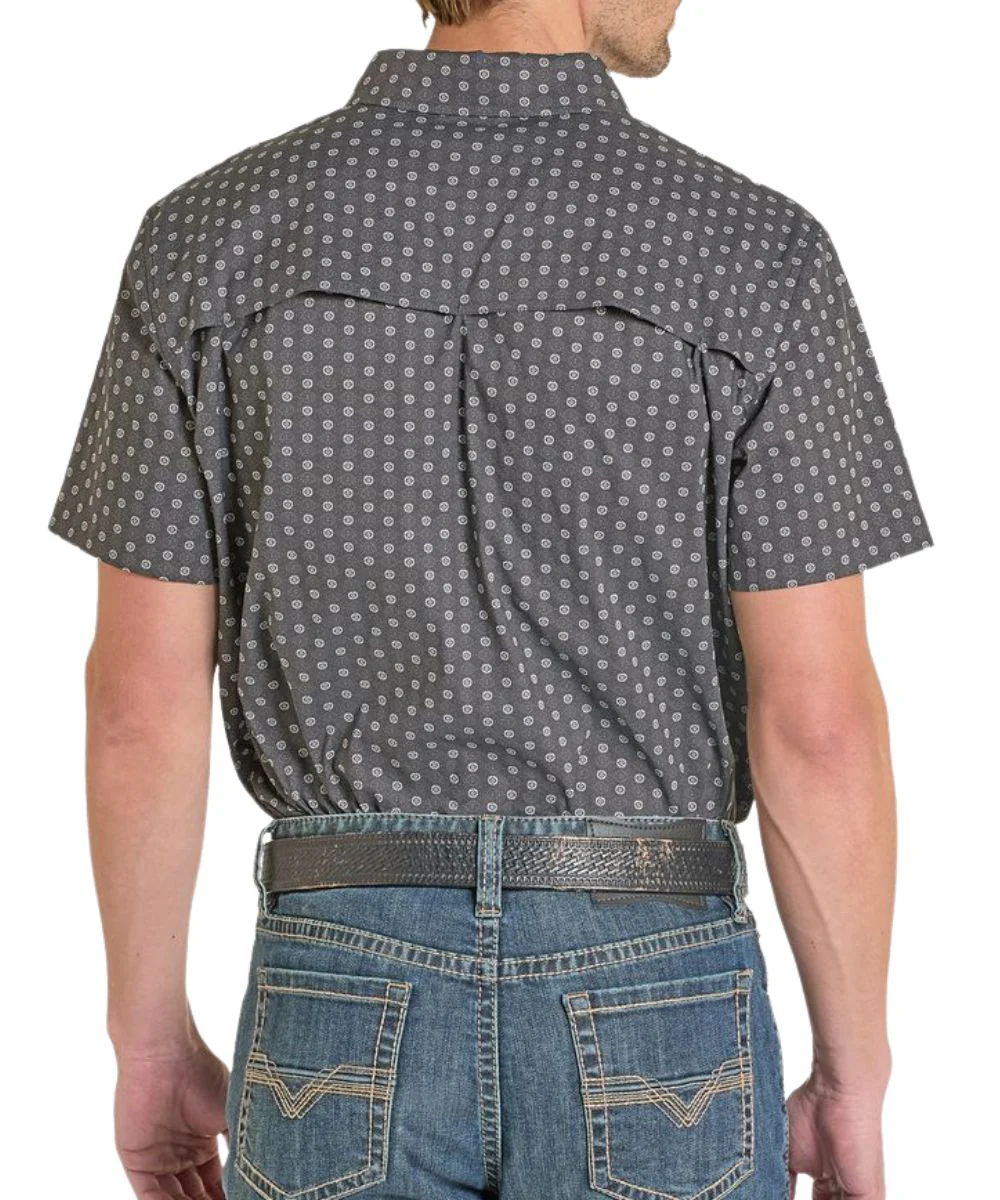 Rock & Roll Cowboy Men's Tek Western Button Down Shirt - Image 2