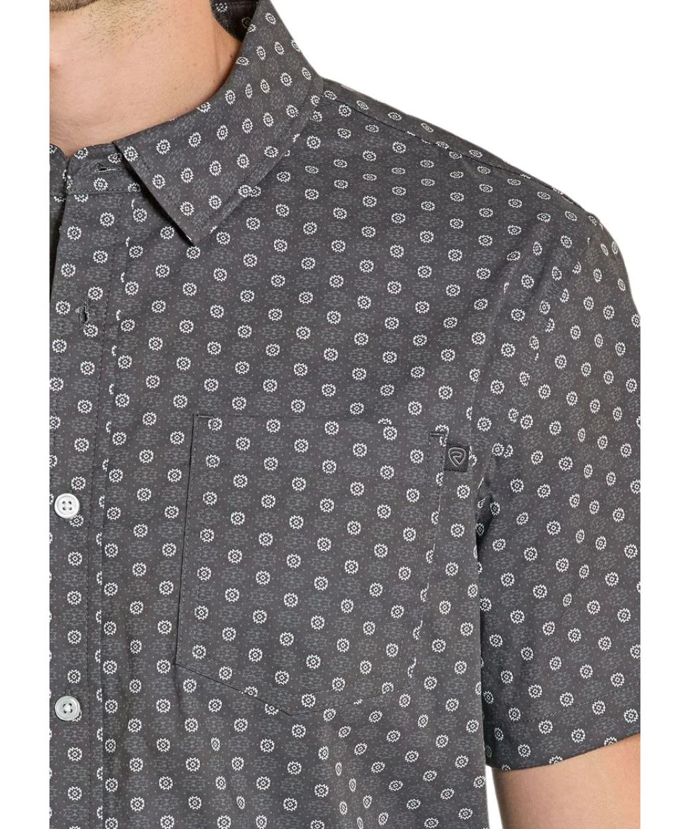 Rock & Roll Cowboy Men's Tek Western Button Down Shirt - Image 3