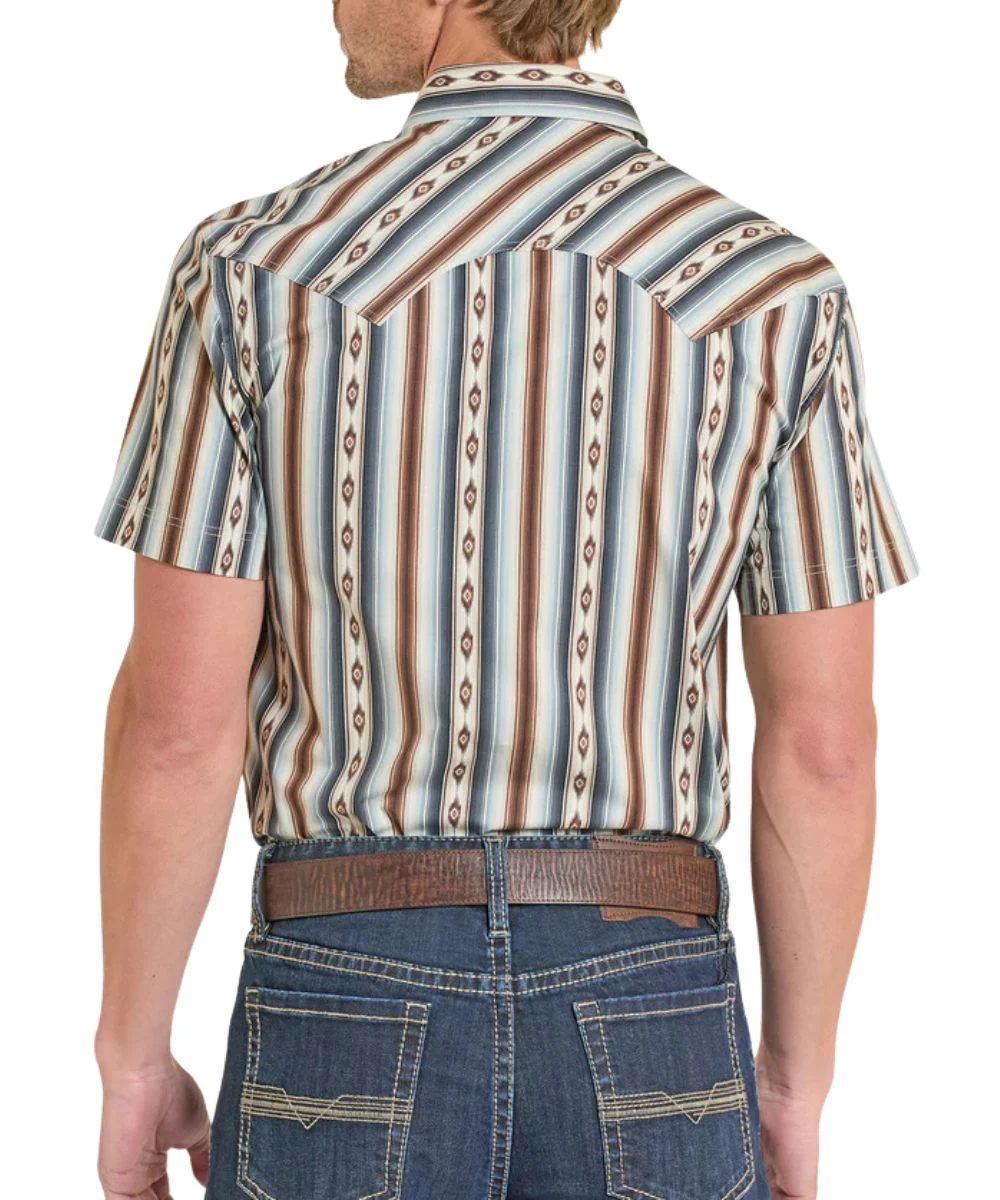 Rock & Roll Cowboy Men's Aztec Snap Shirt - Image 2