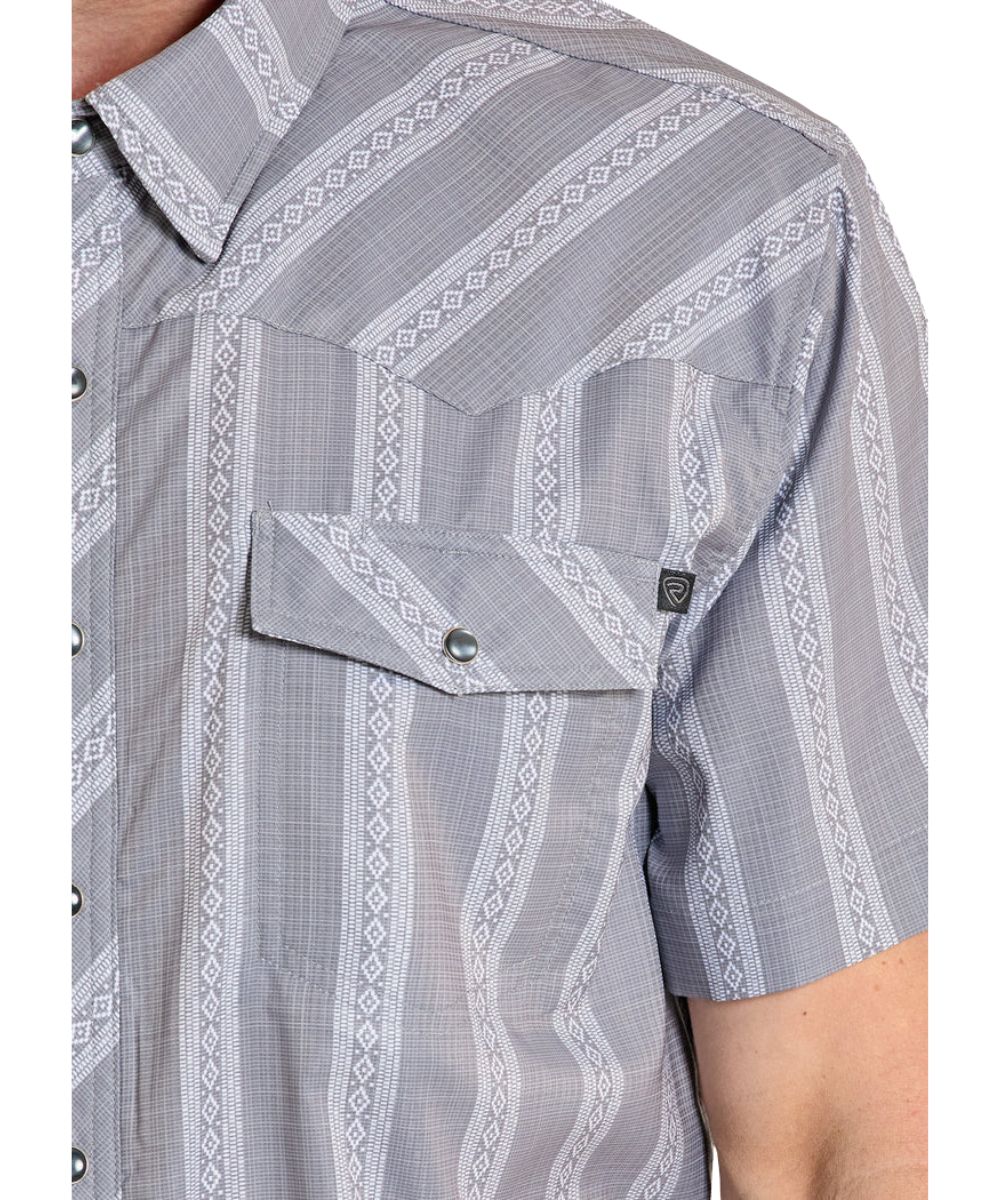 Rock & Roll Cowboy Men's Tek Western Snap Shirt - Image 3