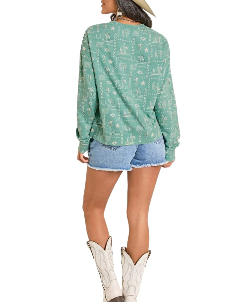 Rock & Roll Cowgirl Women's Conversational Sweatshirt - Image 2