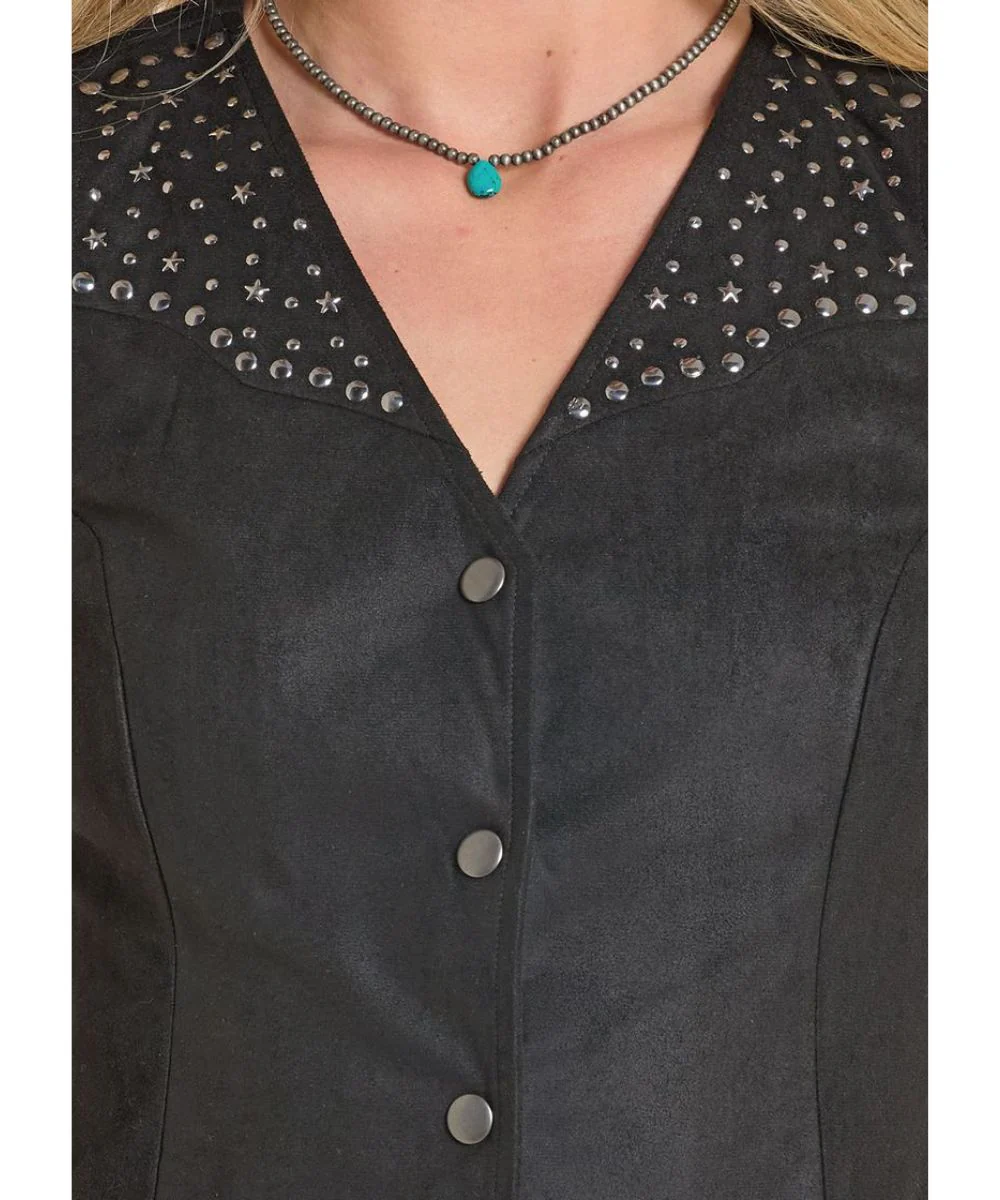 Rock & Roll Cowgirl Women's Star-Studded Vest - Image 3