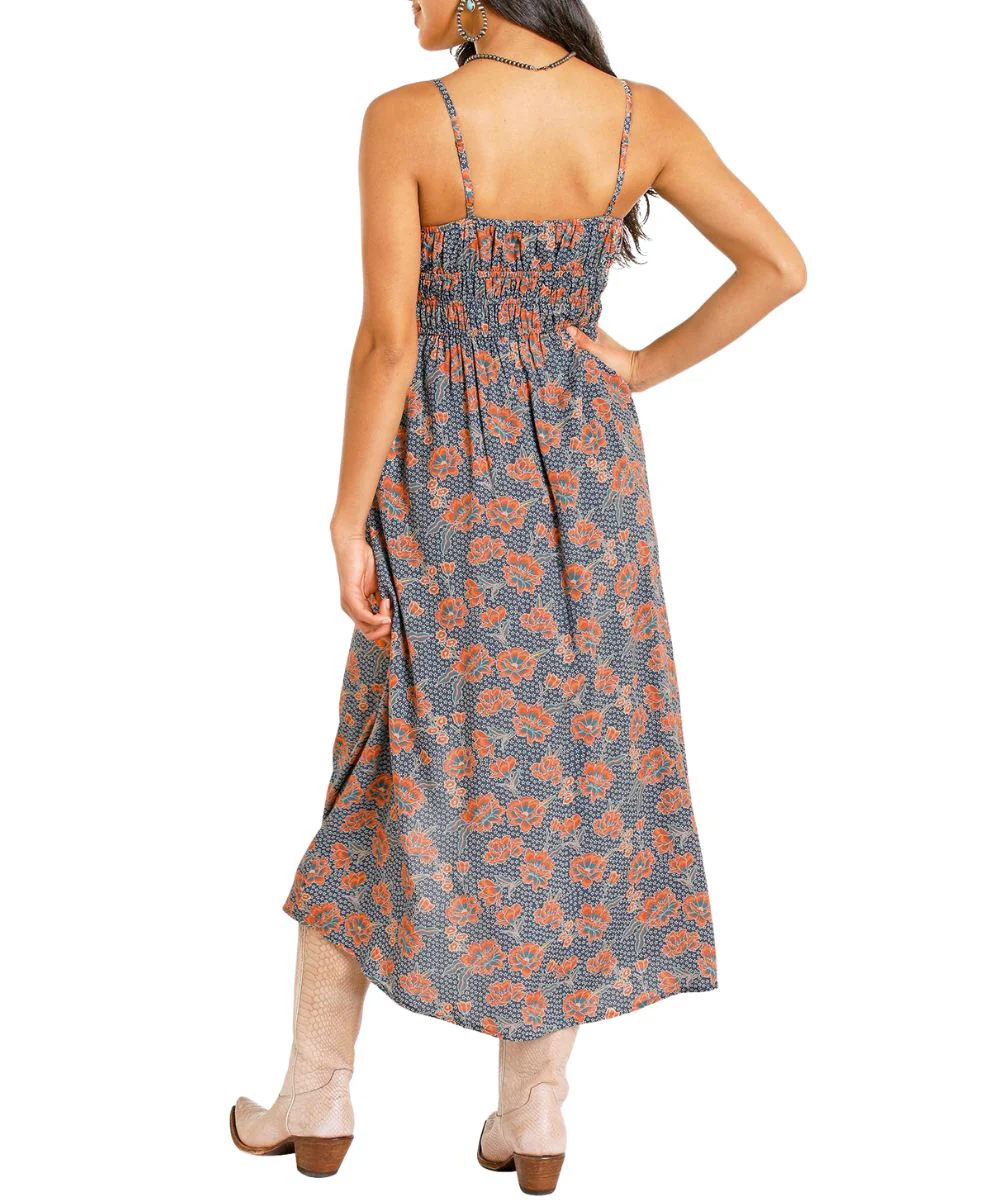 Rock & Roll Cowgirl Women's Floral Midi Dress - Image 2