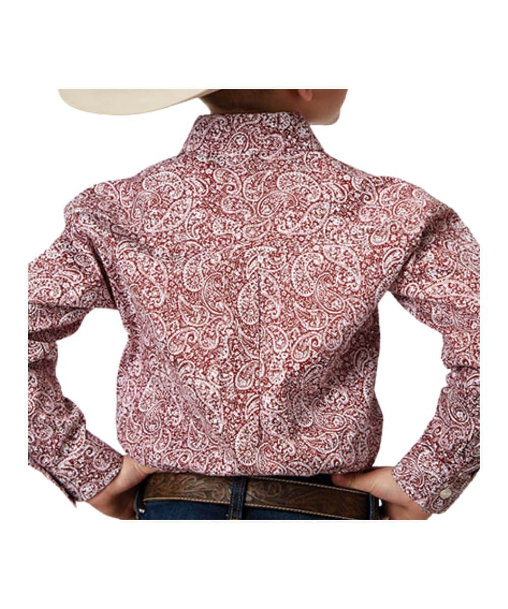 Roper Boys' Paisley Button Down Shirt - Image 2