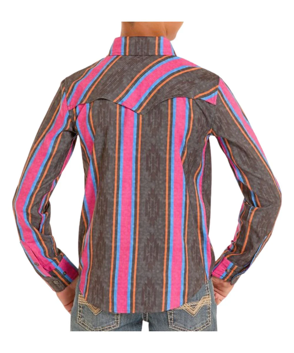 Rock & Roll Cowboy Boys' TekWestern Snap Shirt - Image 2