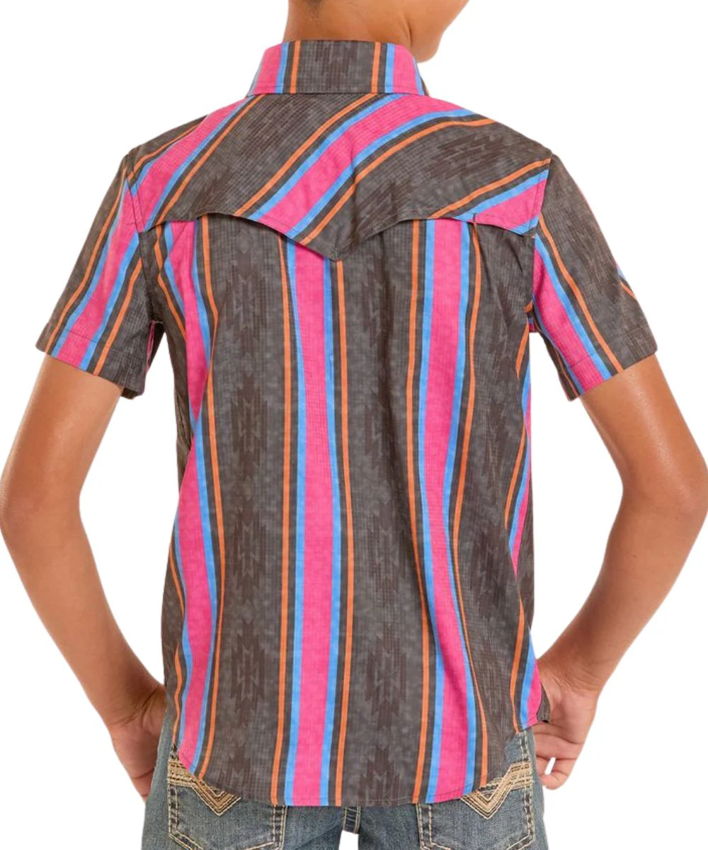Rock & Roll Cowboy Boys' TekWestern Snap Shirt - Image 2