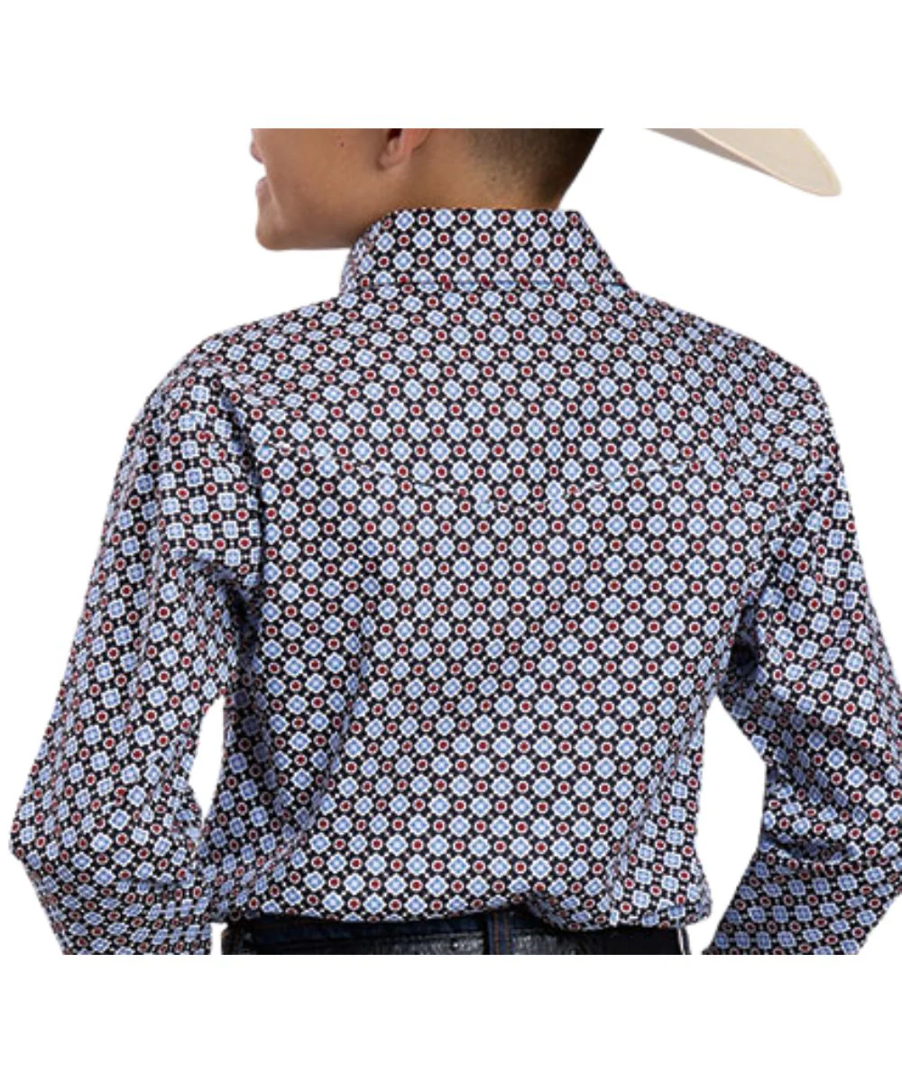 Roper Boy's Black Foulard Western Snap Shirt - Image 2