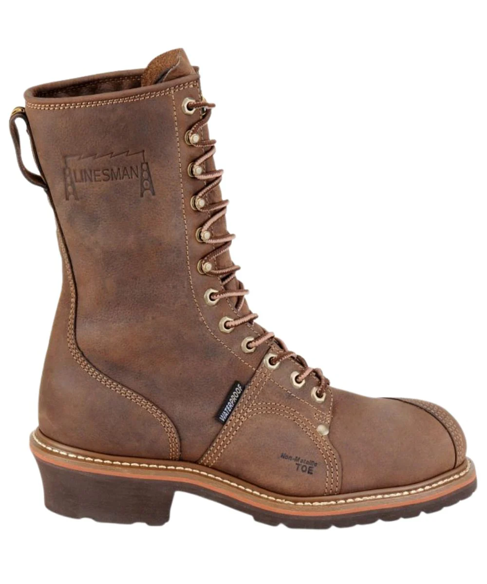 Carolina Men's Waterproof Composite Toe Linesman Work Boot - Image 2