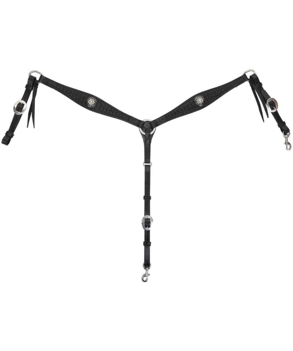 Circle Y Dark Rider Shaped Spider Breast Collar