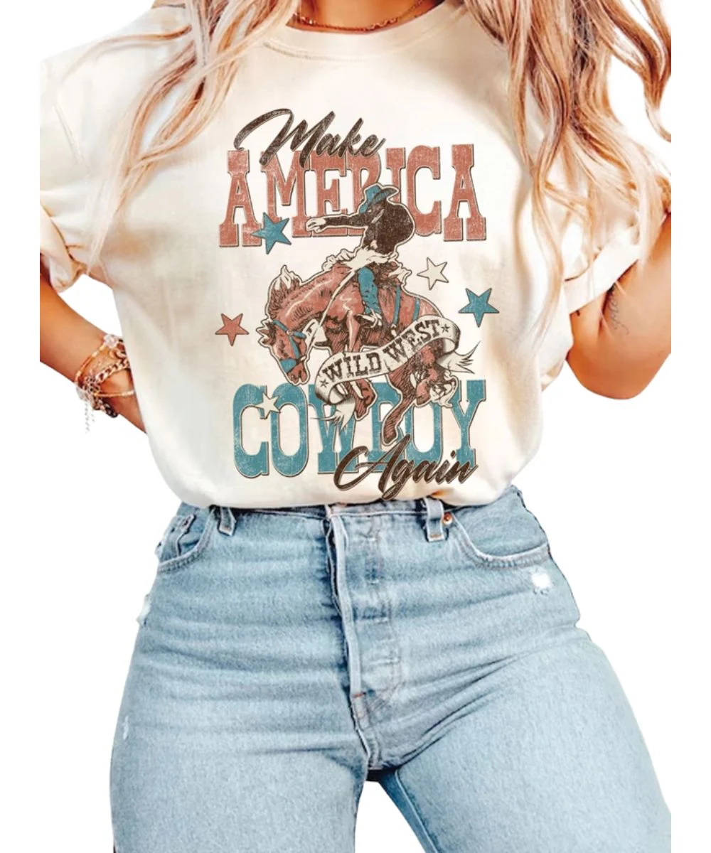 Rustee Women's Make America Cowboy Again Tee - Image 2