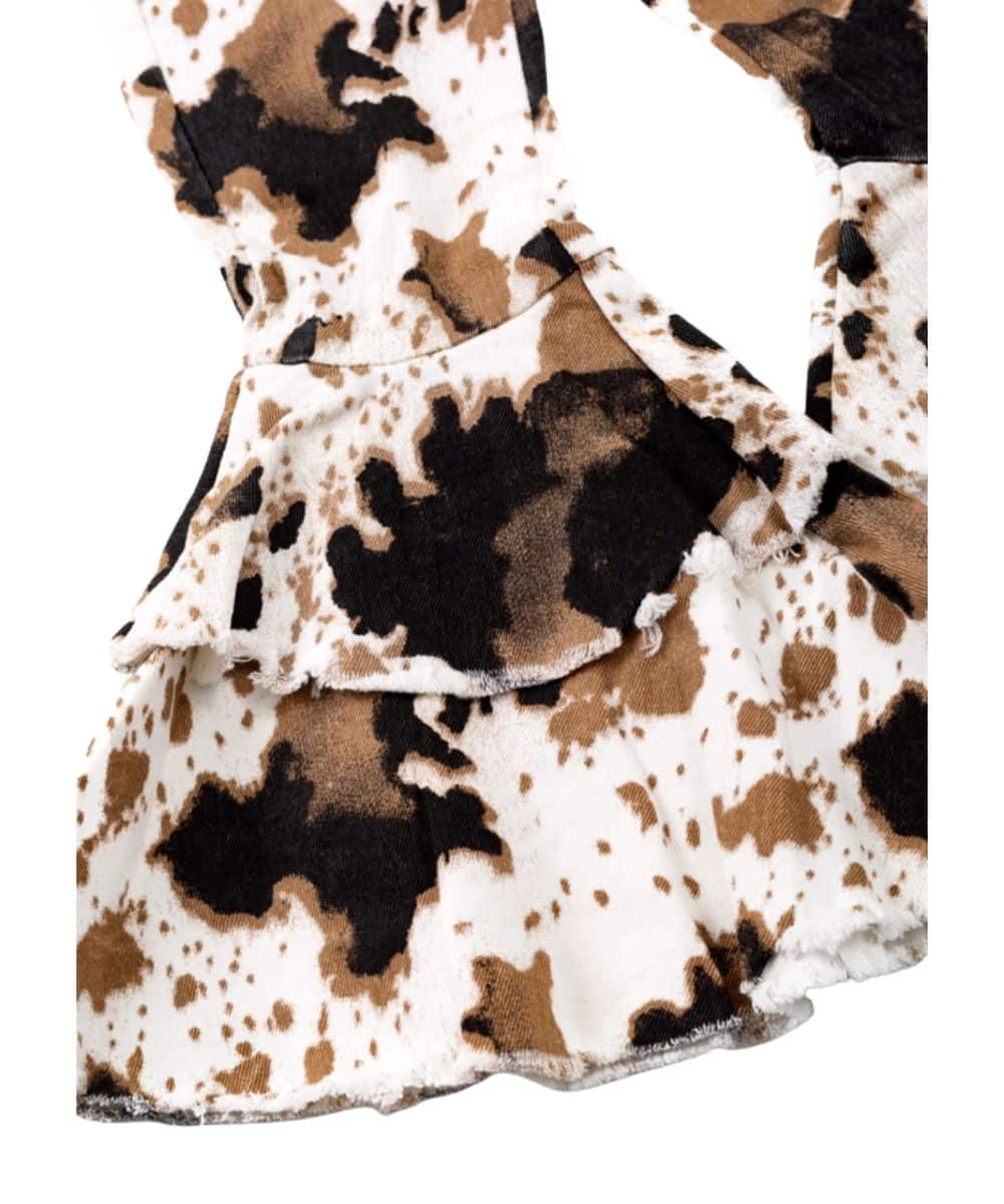 Clover Cottage Girls' Cowhide Flare Jean - Image 3