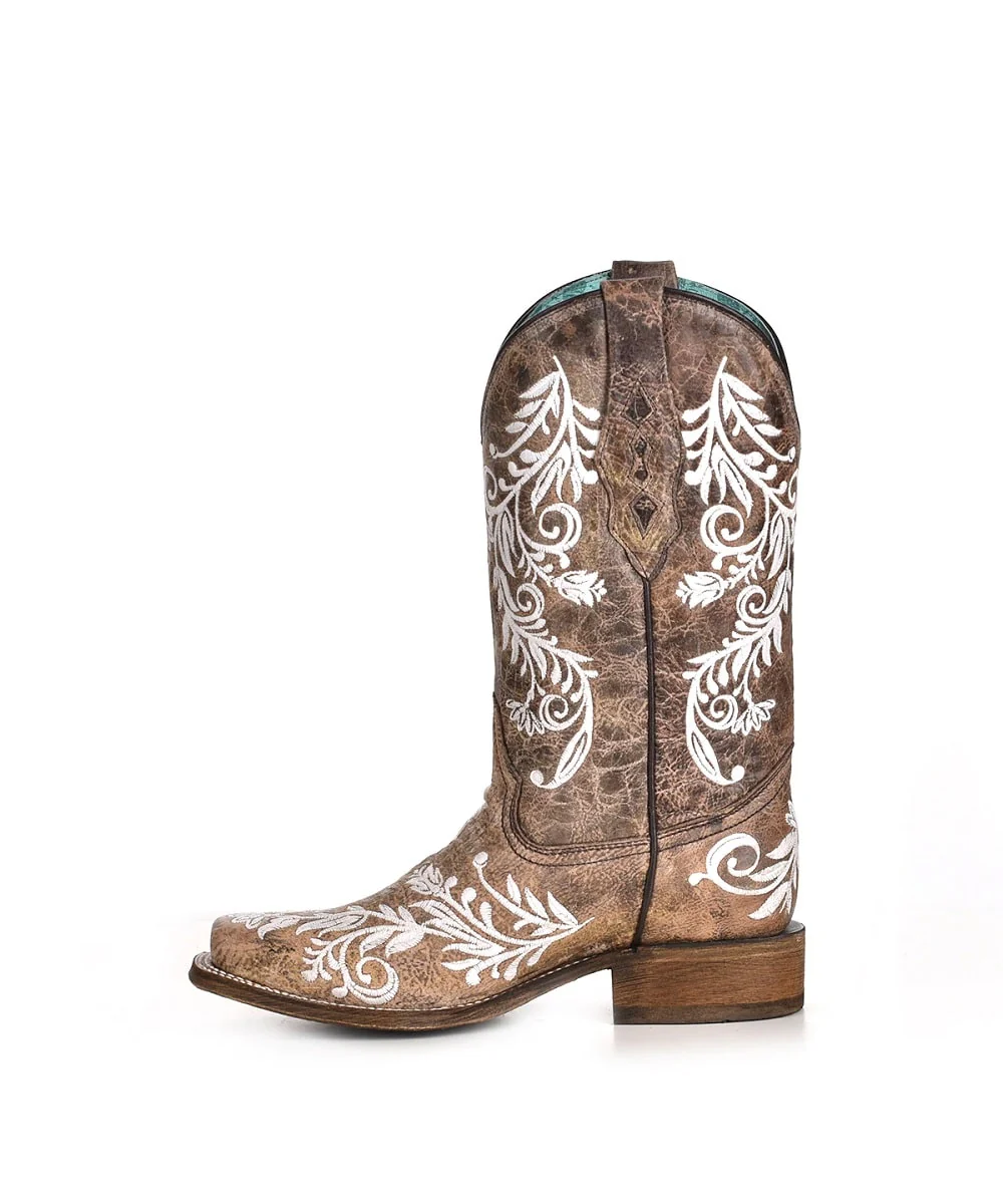 Corral Women's Floral Embroidery Glow Square Toe Boot - Image 2