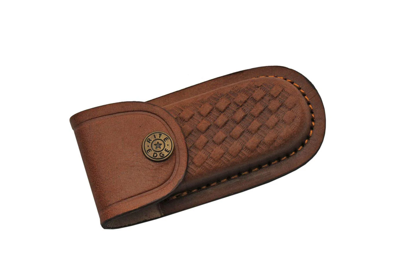Double D Damascus Brown Wood Handle Lock Back Pocket Knife - Image 5