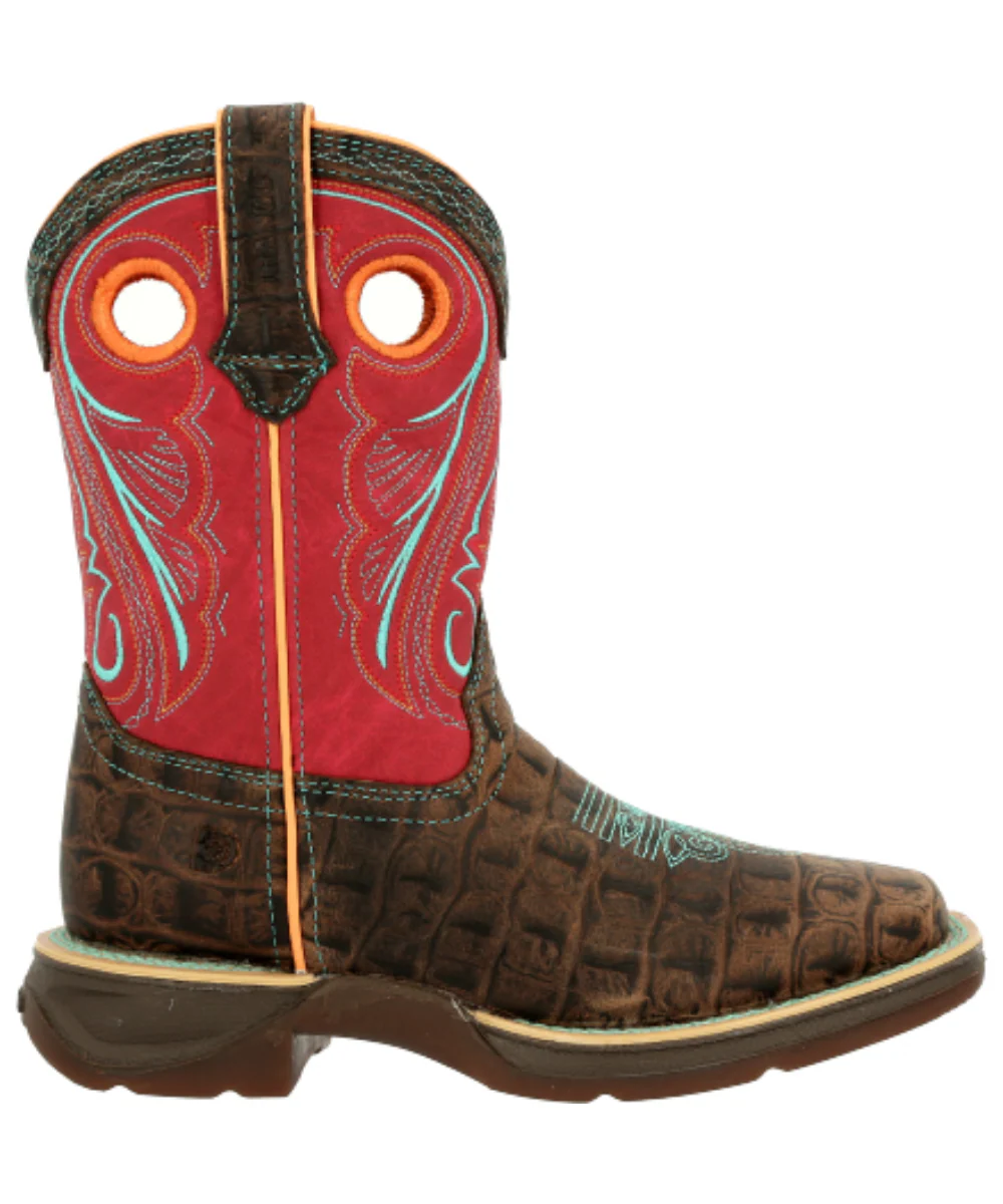 Durango Little Kids' Lil' Rebel Gator Embossed Boot - Image 2