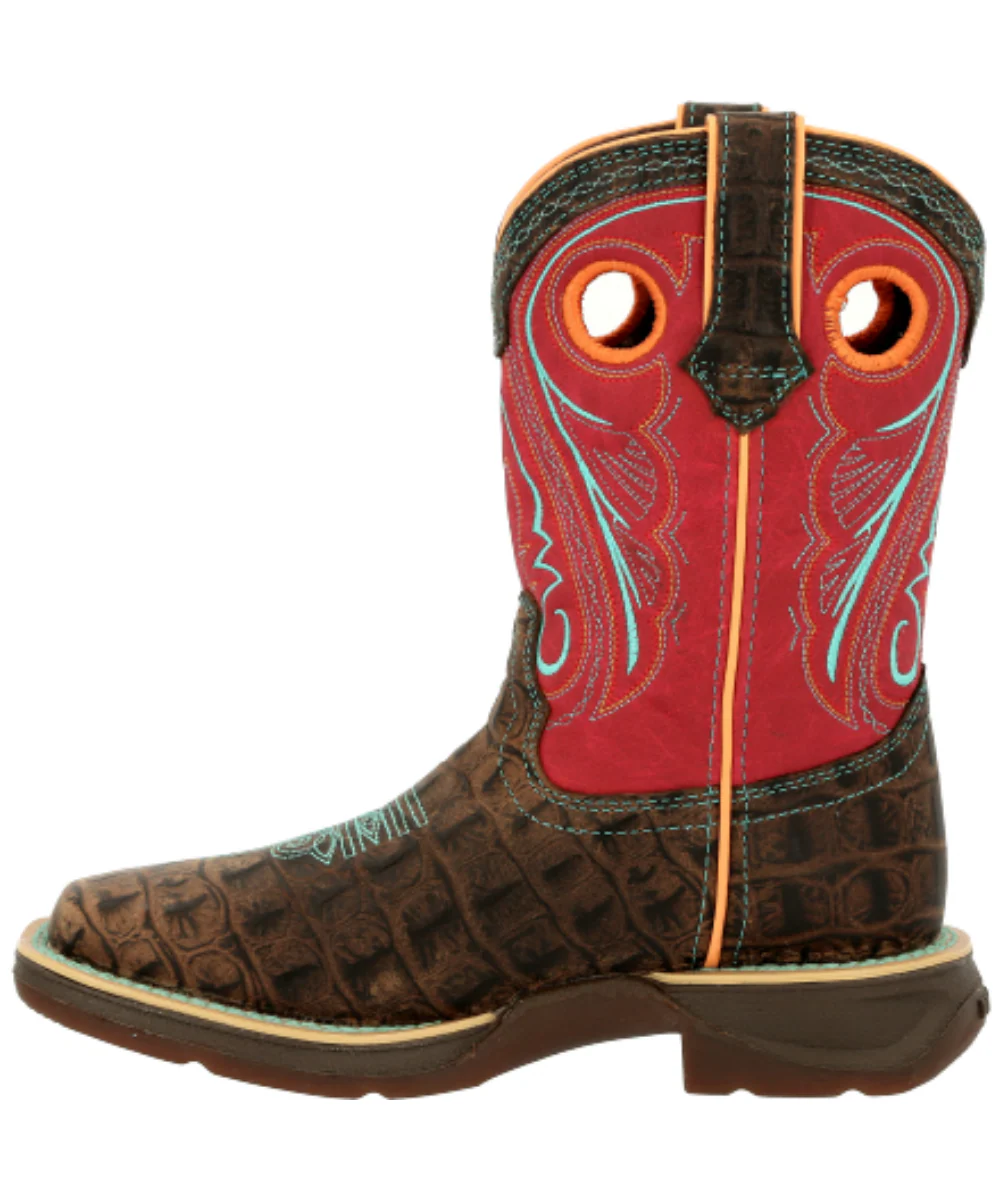 Durango Little Kids' Lil' Rebel Gator Embossed Boot - Image 3