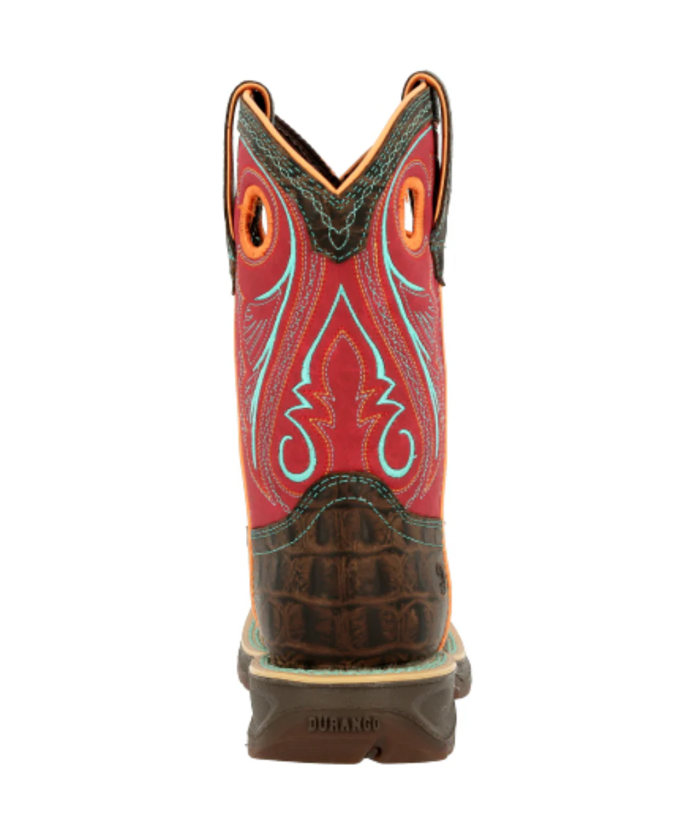 Durango Little Kids' Lil' Rebel Gator Embossed Boot - Image 4