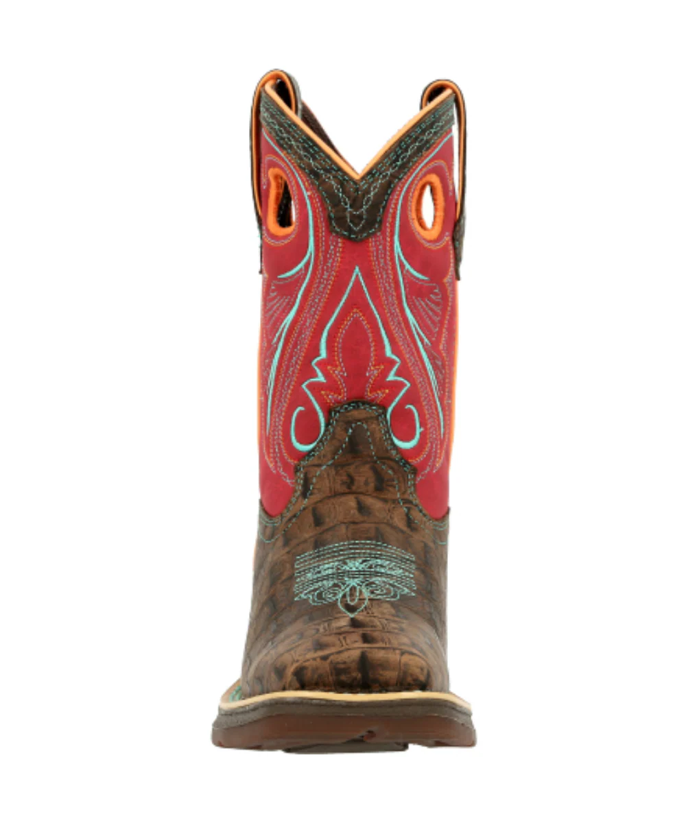 Durango Little Kids' Lil' Rebel Gator Embossed Boot - Image 5