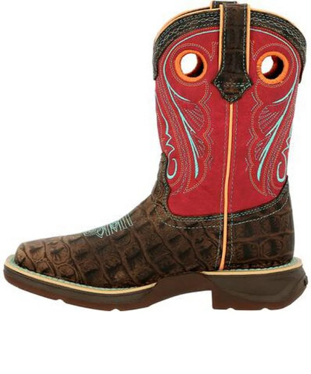 Durango Big Kids' Lil' Rebel Gator Embossed Boot - Image 2