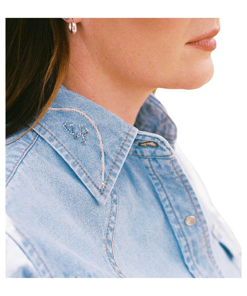 Ely Cattleman Women's Denim Snap Shirt - Image 3