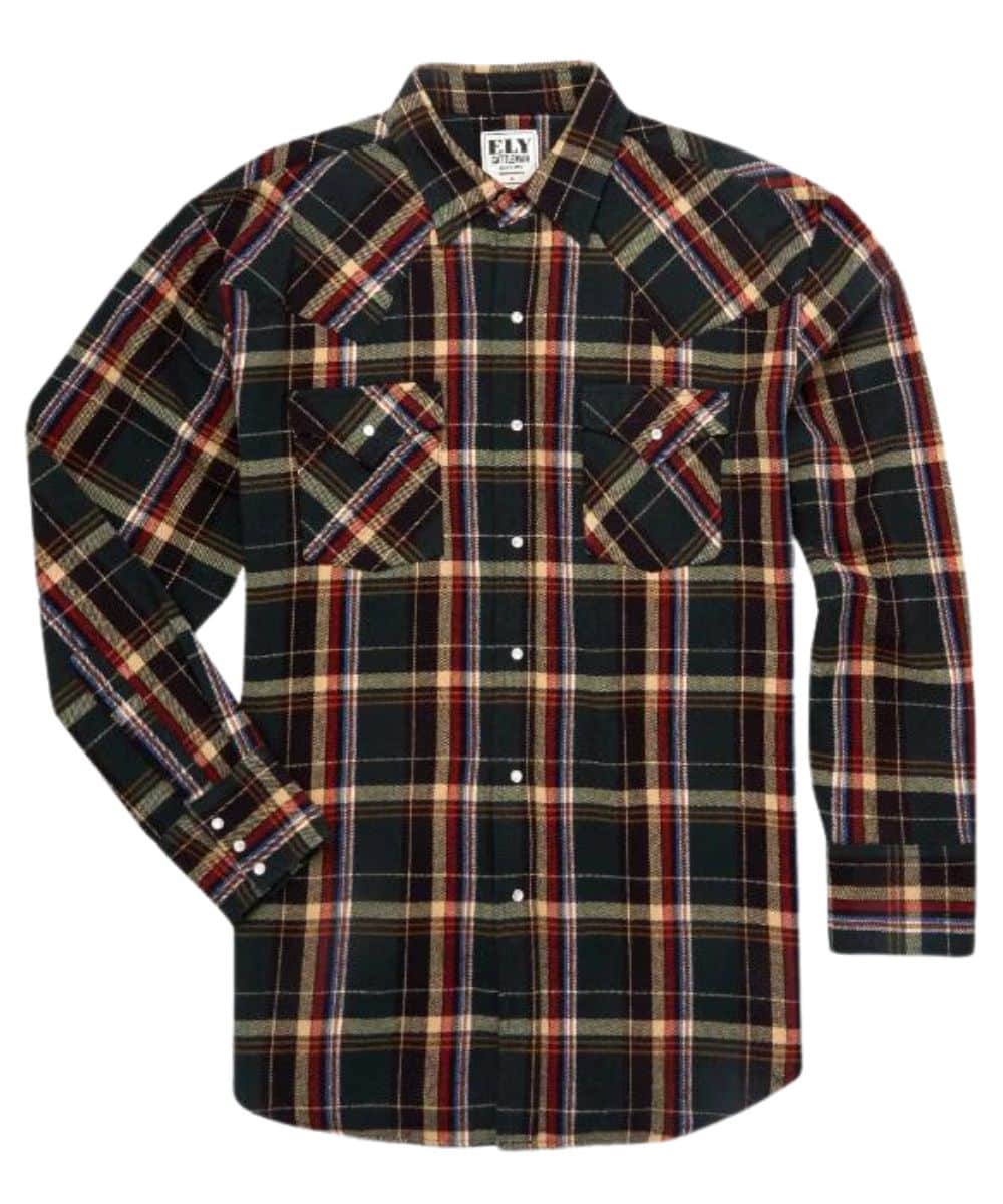 Ely Cattleman Men's Flannel Snap Shirt - Image 3