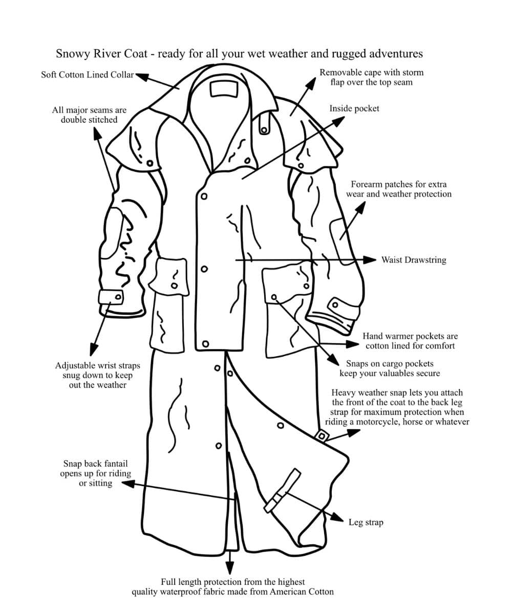 Foxfire Long Snowy River Riding Coat - Image 5