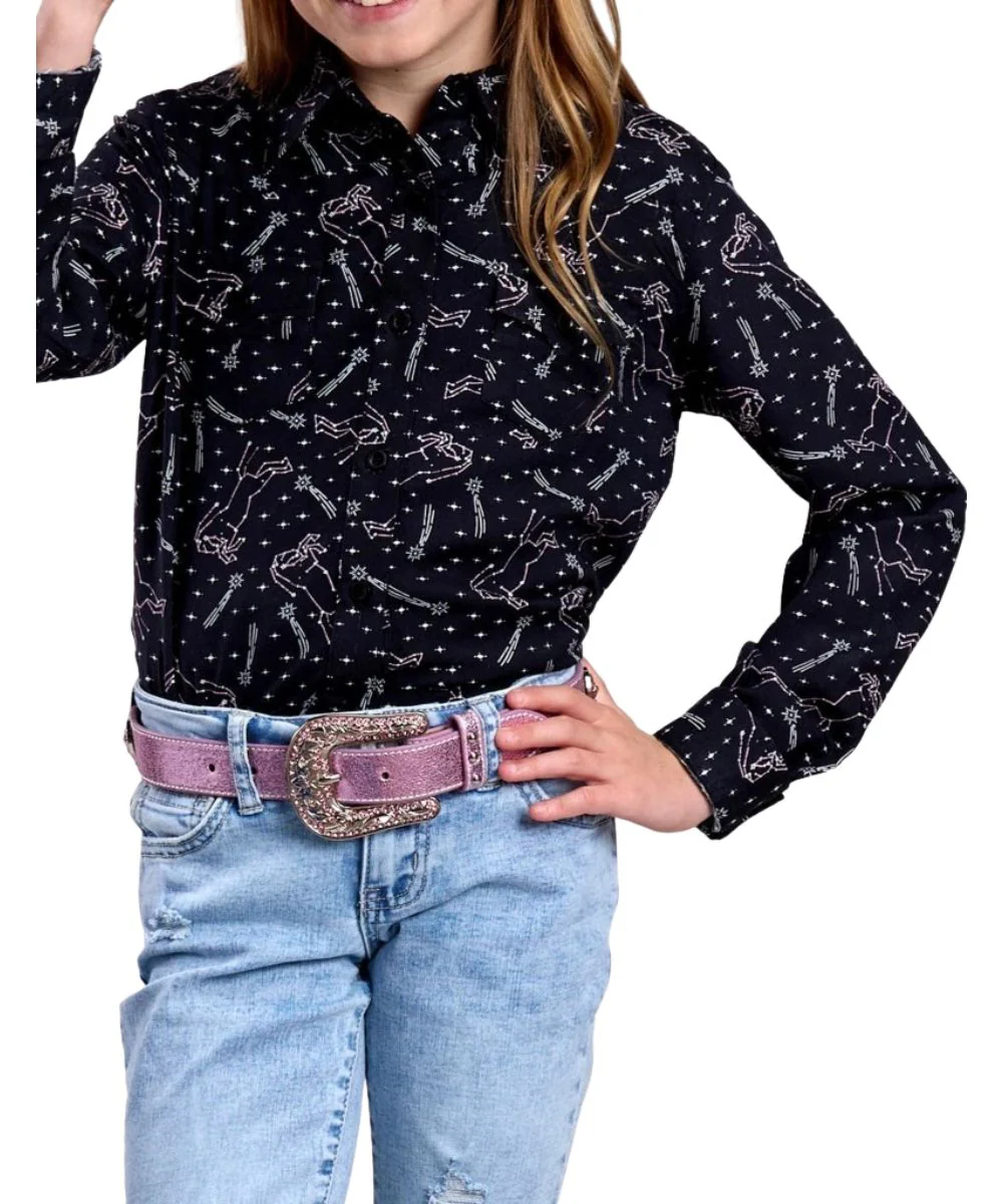 Roper Girls' Constellations Button Down Shirt - Image 3