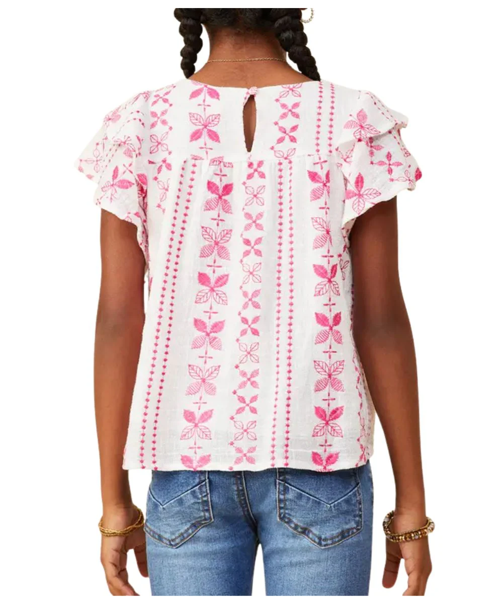 Hayden LA Girls' Botanical Blouse - Image 4