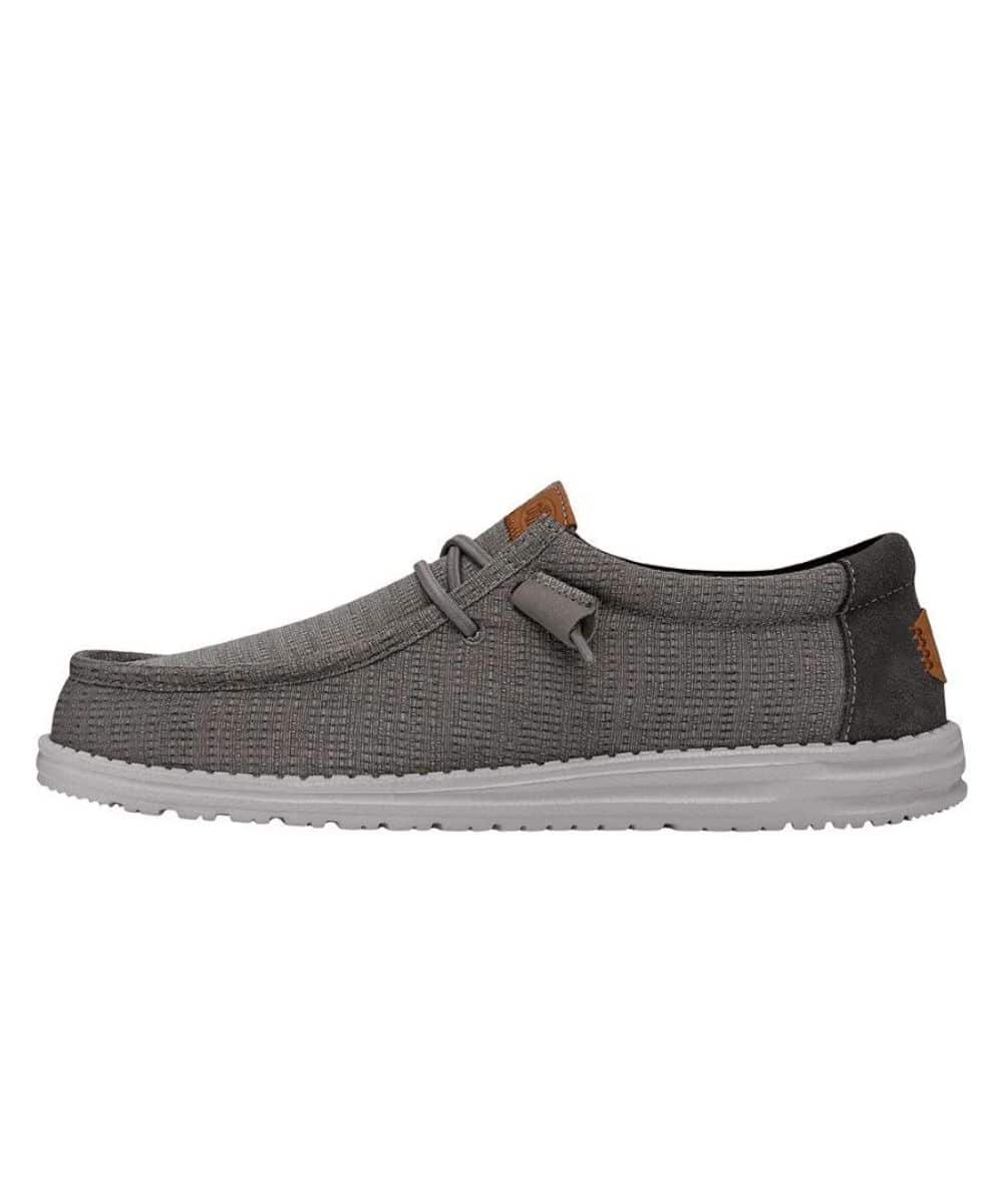 Hey Dude Men's Grey Wally Grid Shoe - Image 2