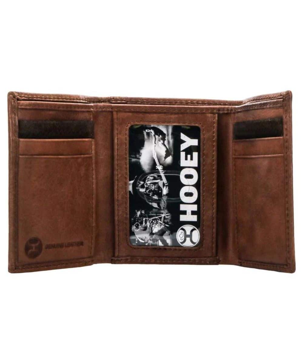 Hooey Men's Classic Roughout Trifold Wallet - Image 3