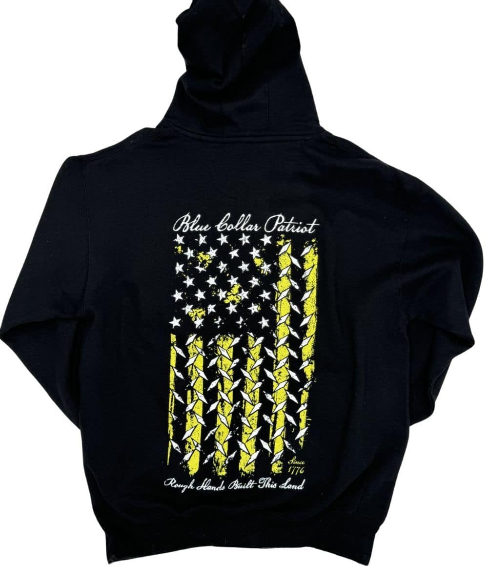 Howitzer Men's Blue Collar Patriot Hoodie - Image 2