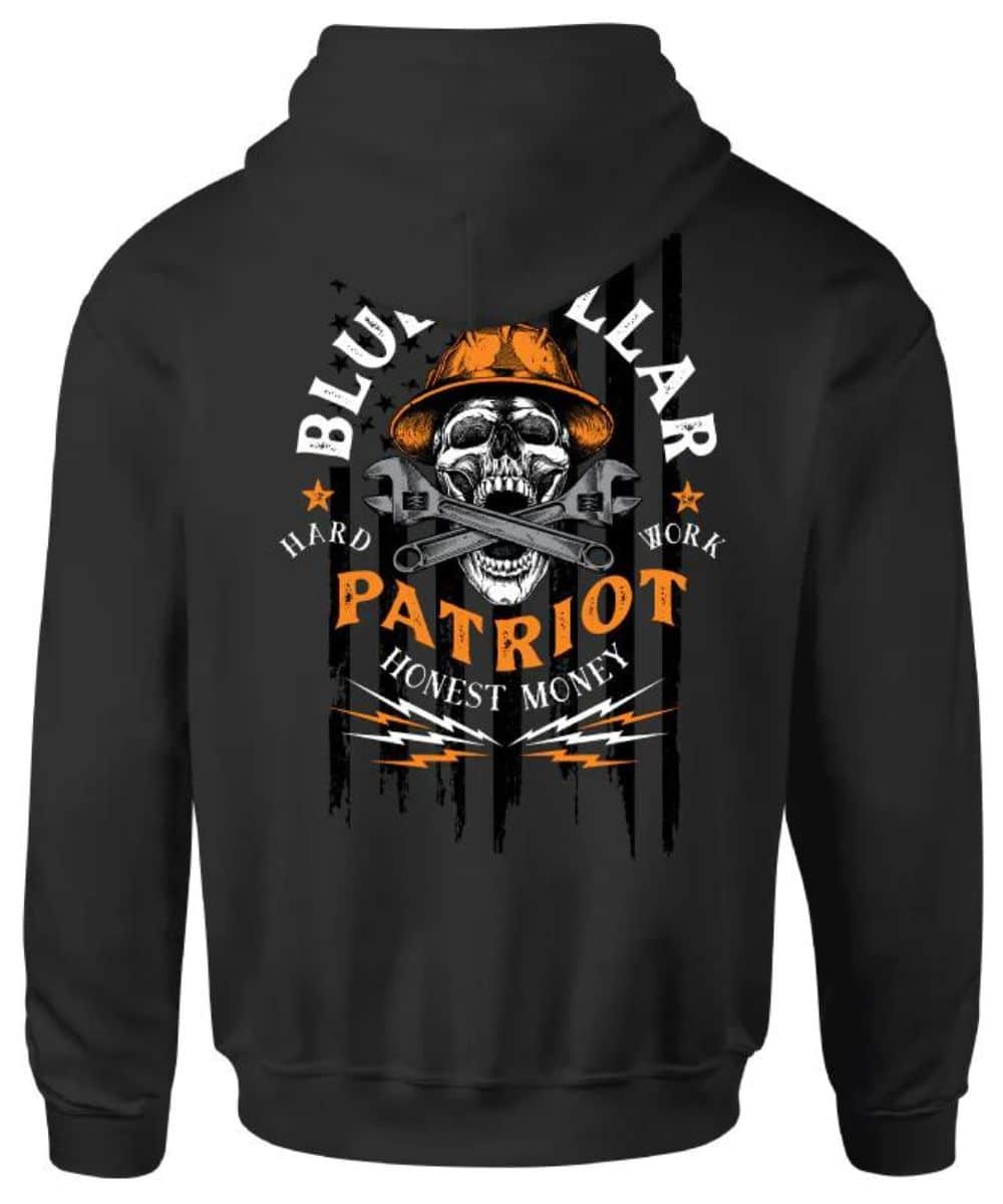 Howitzer Men's Blue Collar Patriot Hoodie - Image 2