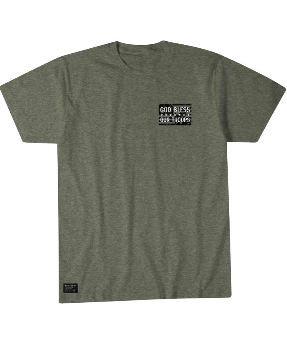 Howitzer Men's God Bless Our Troops Tee - Image 2