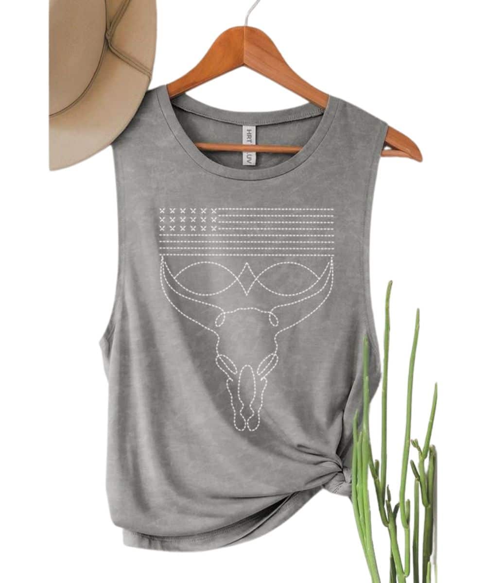 HRTandLUV Women's Boot Stitched Tank Top - Image 2