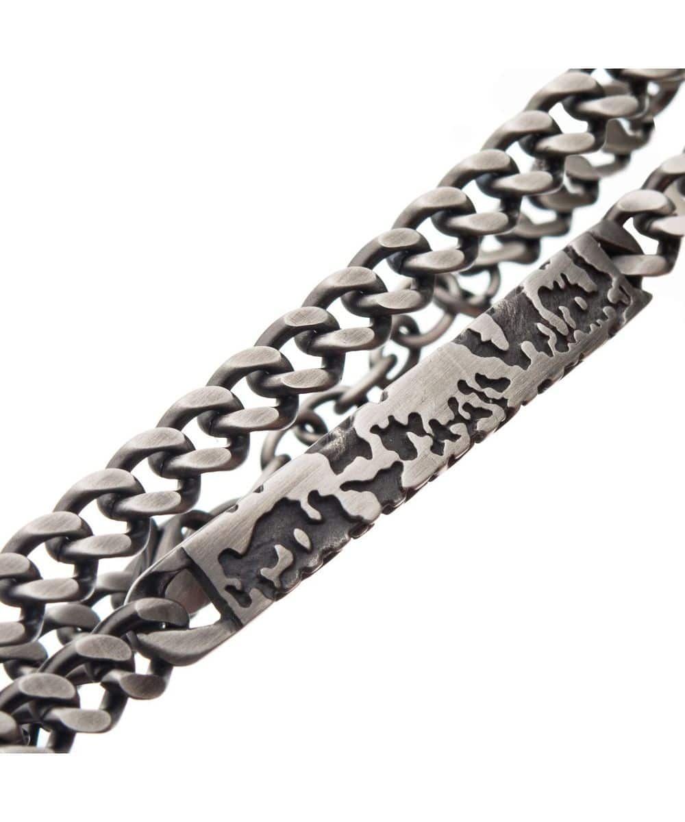 Inox Men's Chain Wrap Bracelet - Image 2