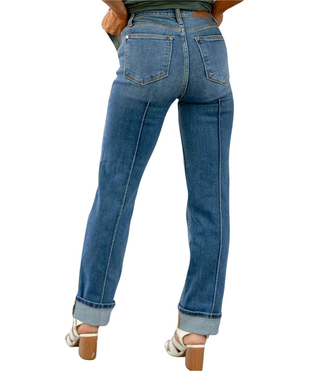 Judy Blue Women's Straight Cuffed Jean - Image 2