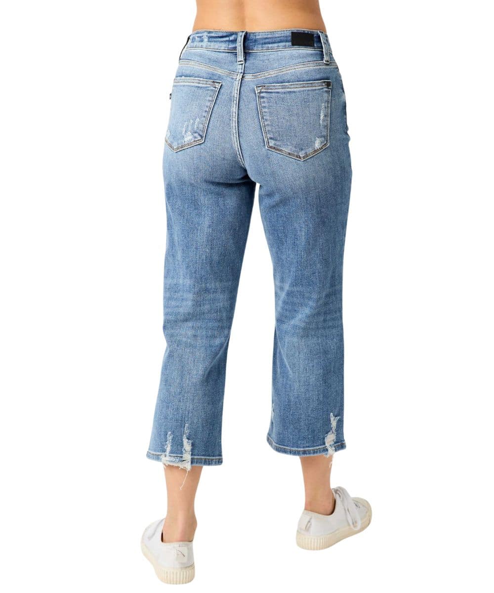 Judy Blue Women's Wide Leg Crop Jean - Image 2