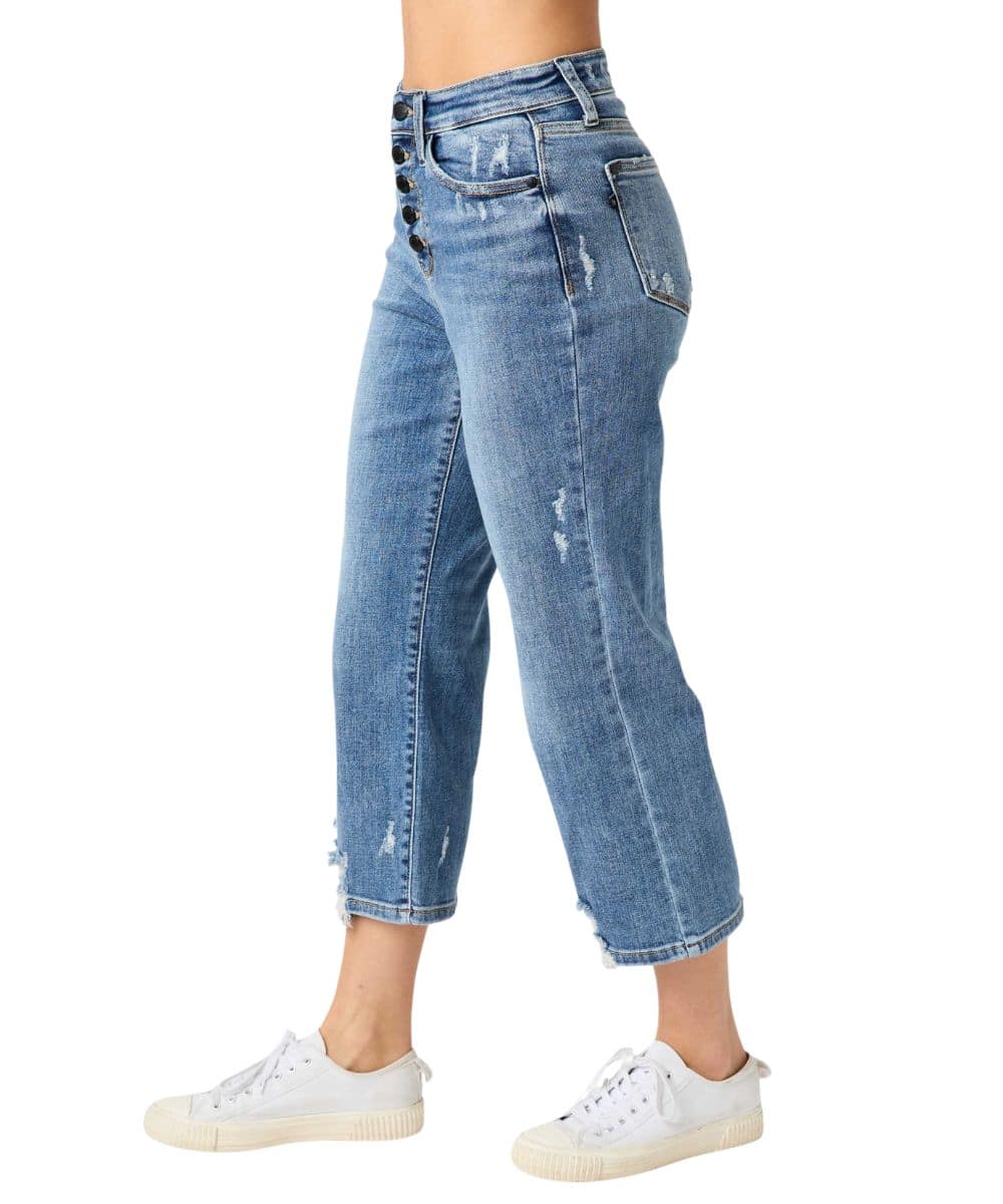 Judy Blue Women's Wide Leg Crop Jean - Image 3