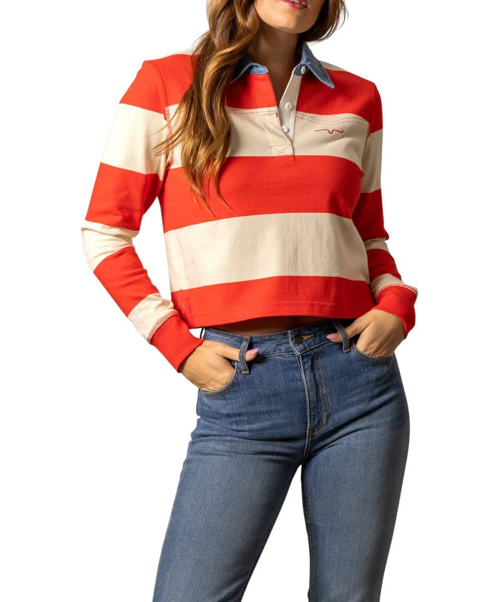 Kimes Ranch Women's Jamila Rugby Crop Top - Image 3