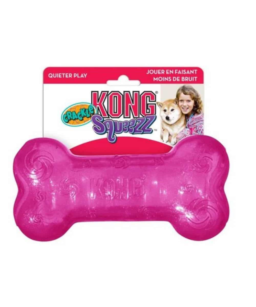 Kong Squeezz Crackle Dog Bone - Image 2