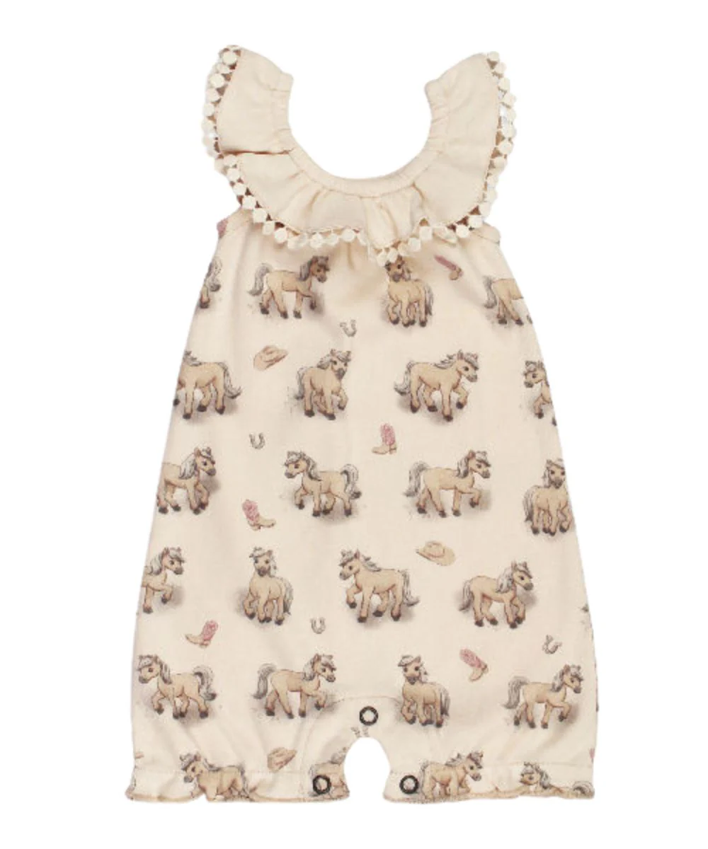 L'oved Baby Infant Girls' Blush Boots Bubble Romper - Image 2