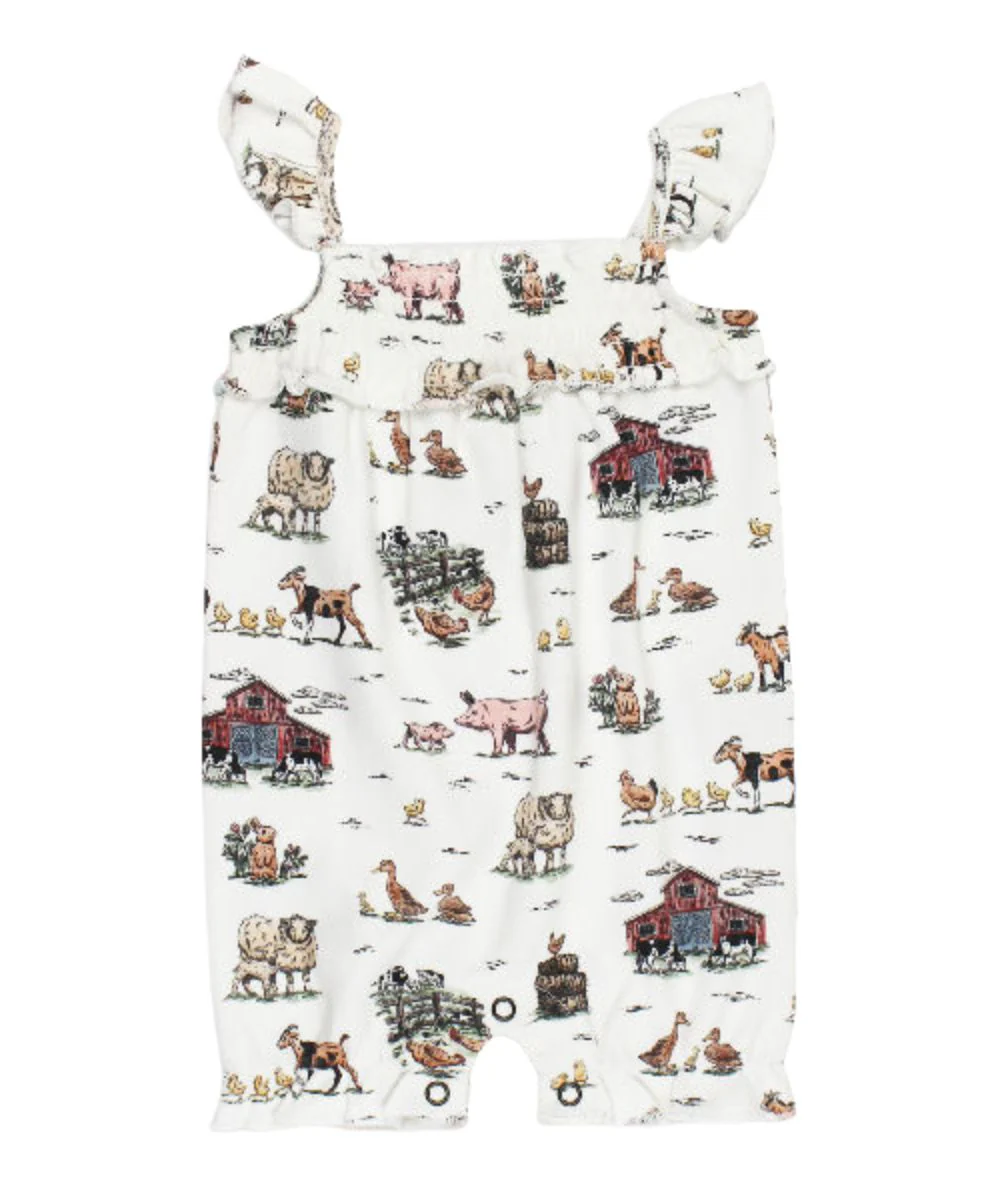 L'oved Baby Infant Girls' Farm Friends Bubble Romper - Image 2