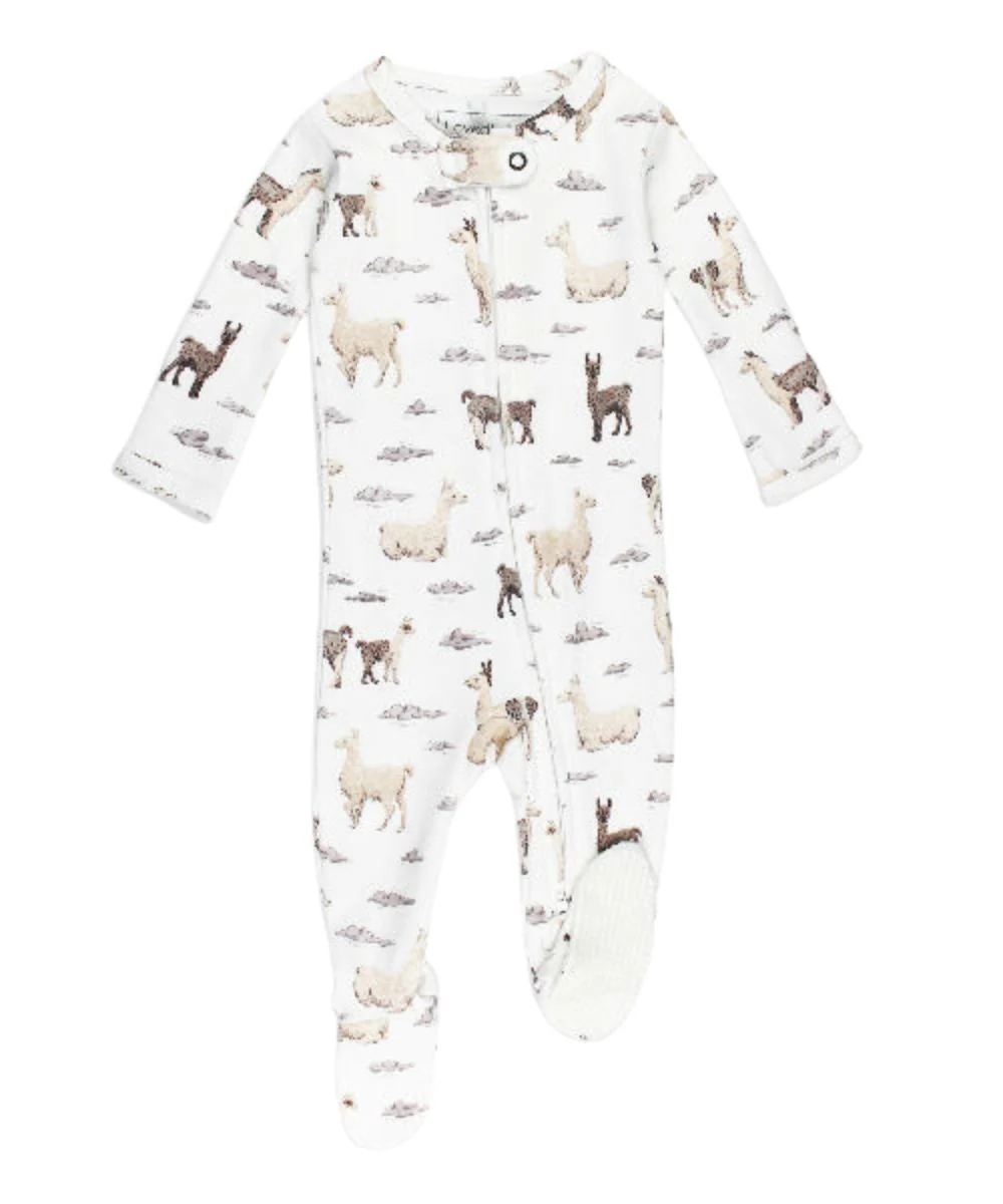 L'oved Baby Infant Llama Footie Onesie - Image 2