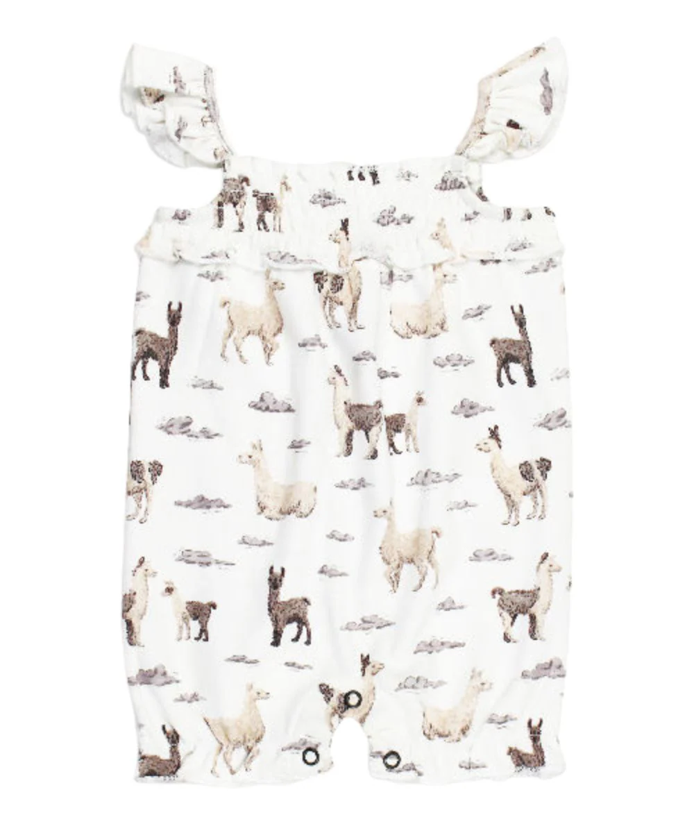 L'oved Baby Infant Girls' Llama Bubble Romper - Image 2