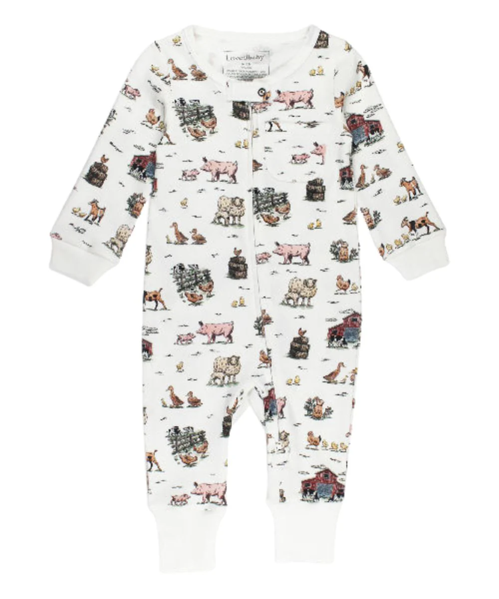 L'oved Baby Infant Farm Friends Romper - Image 2