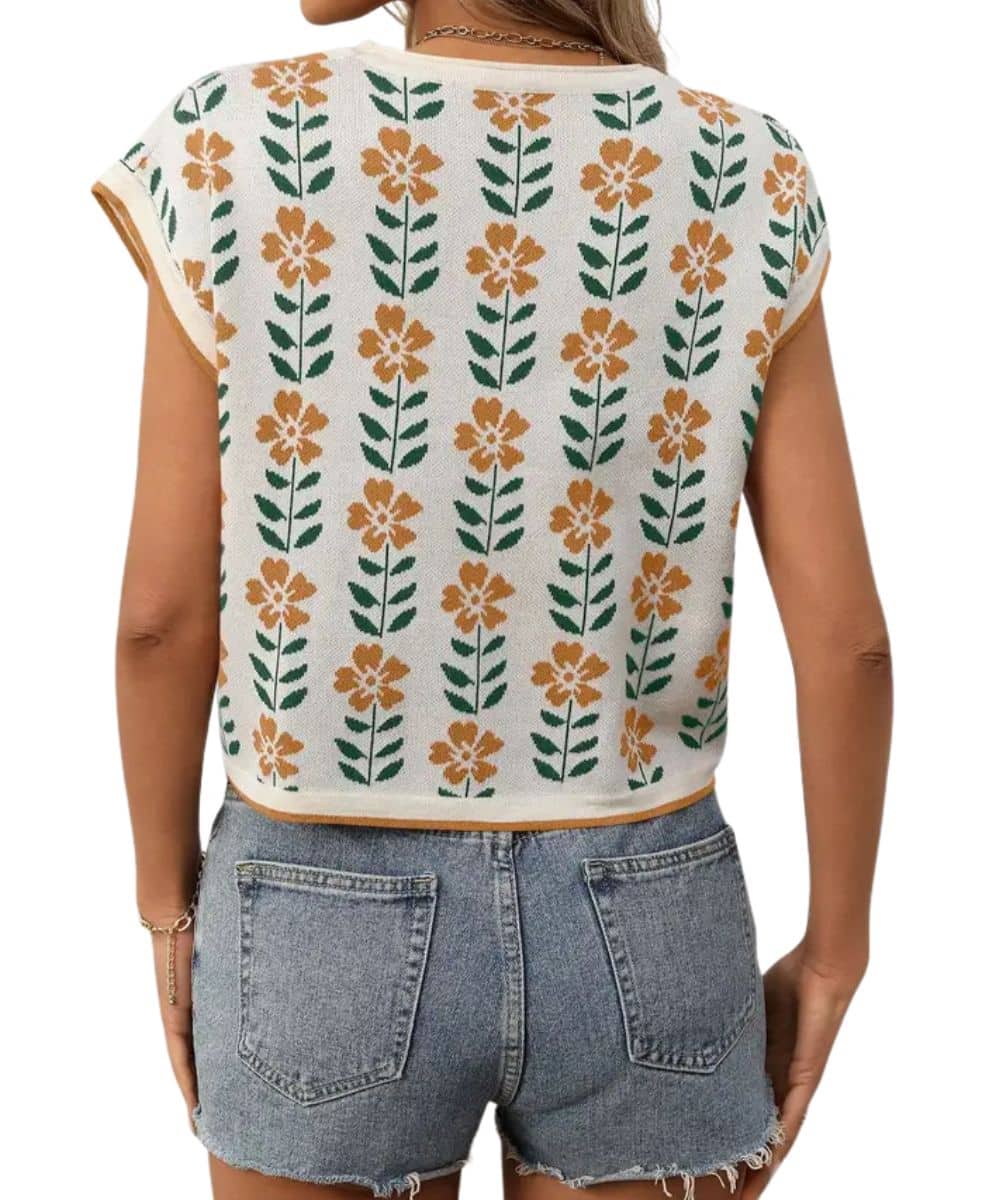 Lovesoft Women's Vintage Floral Crop Top - Image 2