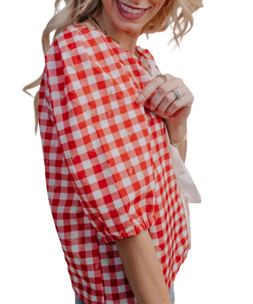 Merigold Kiss Women's Plaid Blouse - Image 3